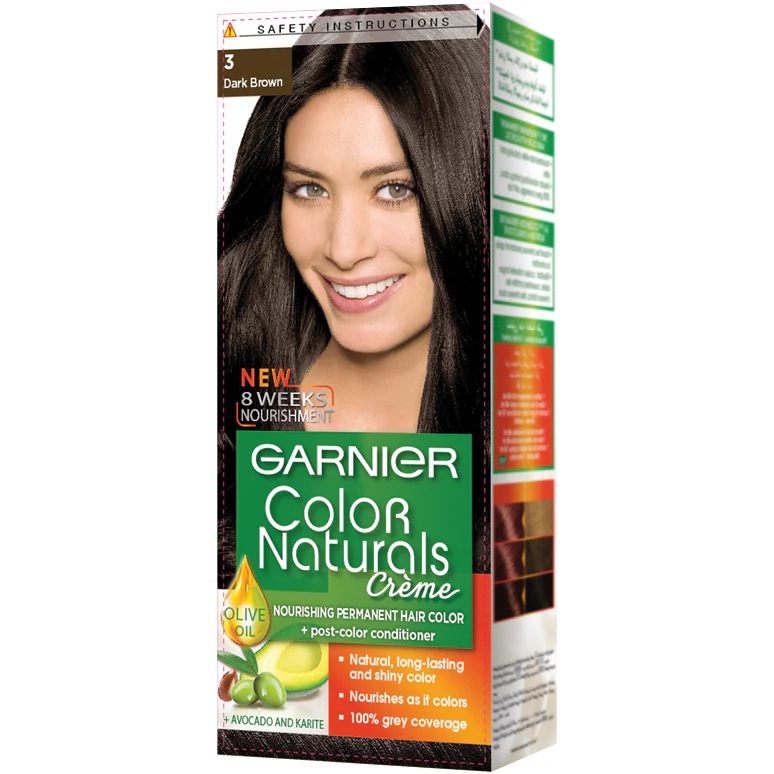GARNIER COLOR NATURALS FR/GB/AR 3 CH FON (DARK BROWN) KIT