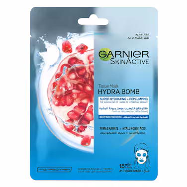 GARNIER HYDRABOMB TISSUE MASK POMEGRANATE 30G