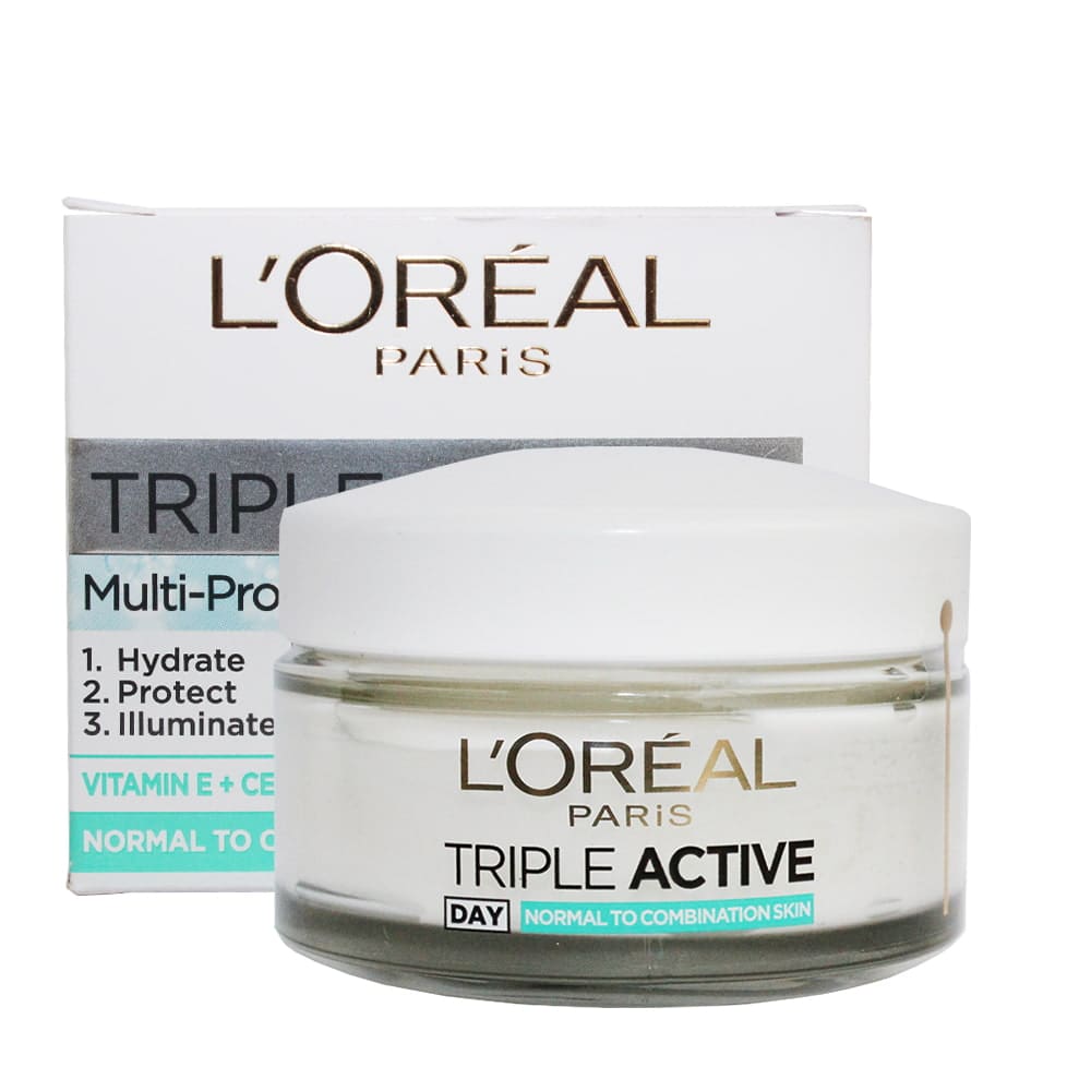LOREAL  PARIS TRIPLE ACTIVE DAY NORMAL/COMBINATION SKIN 50ML
